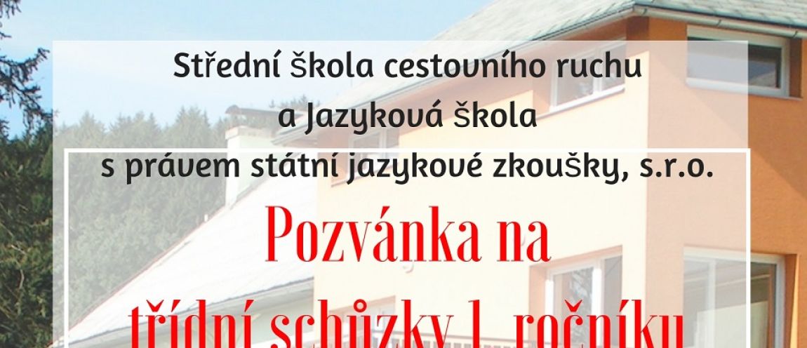 Pozvánka na třídní schůzky 1. ročníku
