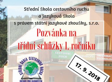 Obrázek k aktualitě Pozvánka na třídní schůzky 1. ročníku