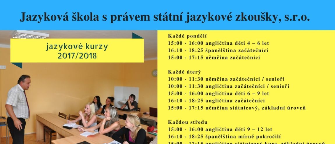 Jazykové kurzy 2017/2018