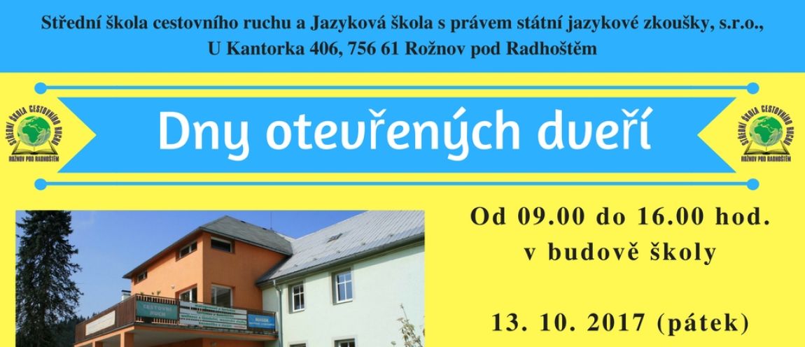 Dny otevřených dveří ve šk. roce 2017/2018